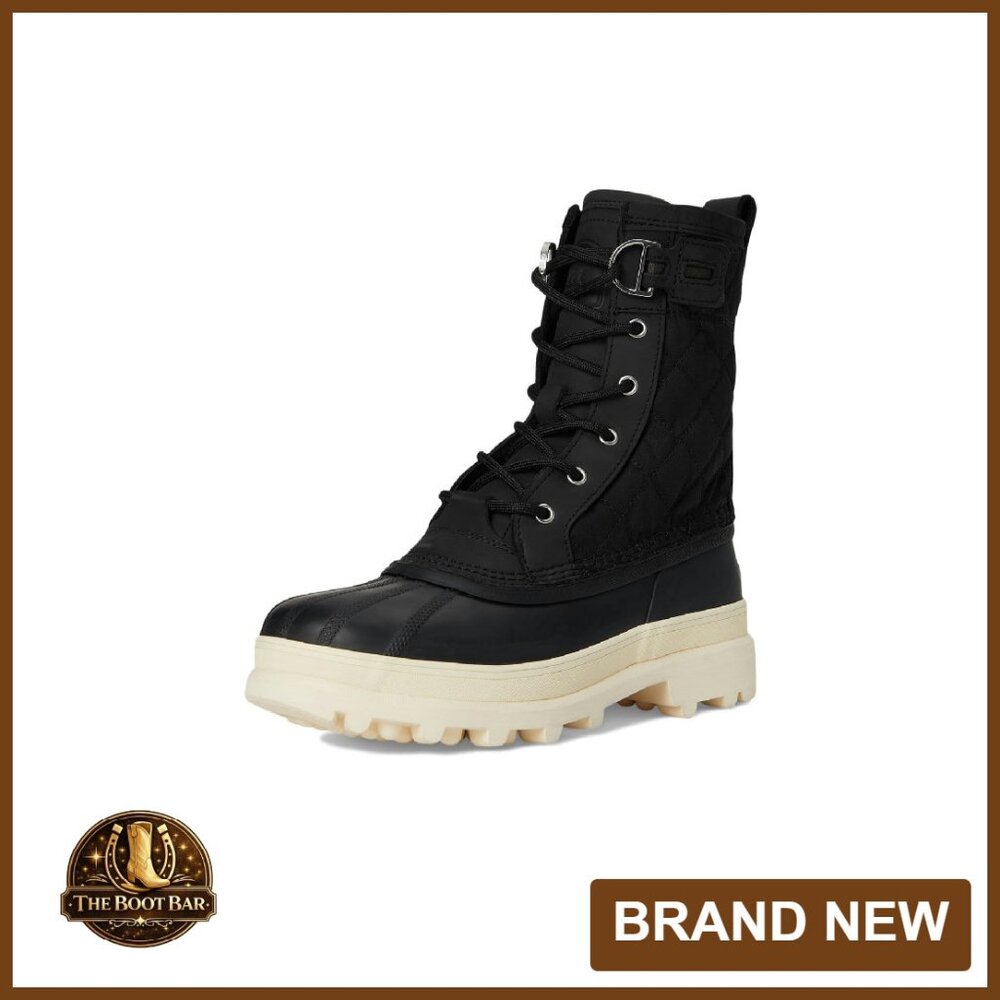 Waterproof Winter Boots Size 10 Mid-Calf Warm Lined Rubber Sole